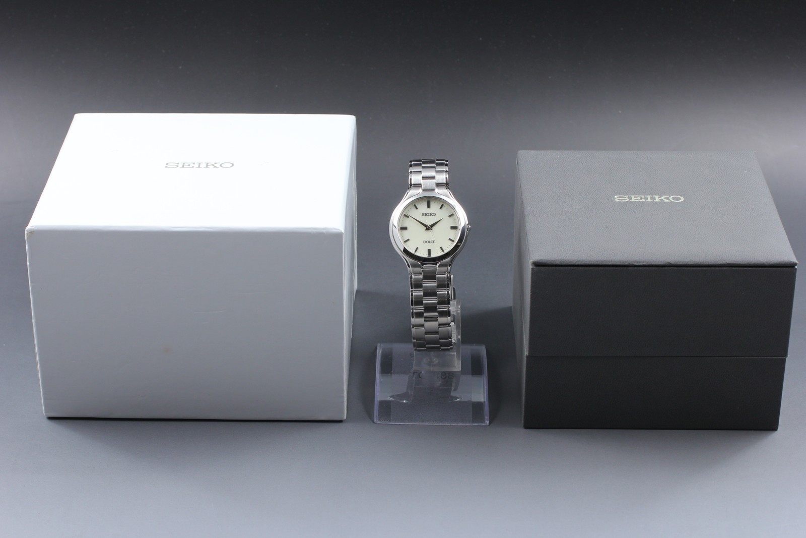 2005【Near MINT w/ Box】SEIKO Dolce 8J41-0A10 White Dial Quartz Men’s Watch JAPAN