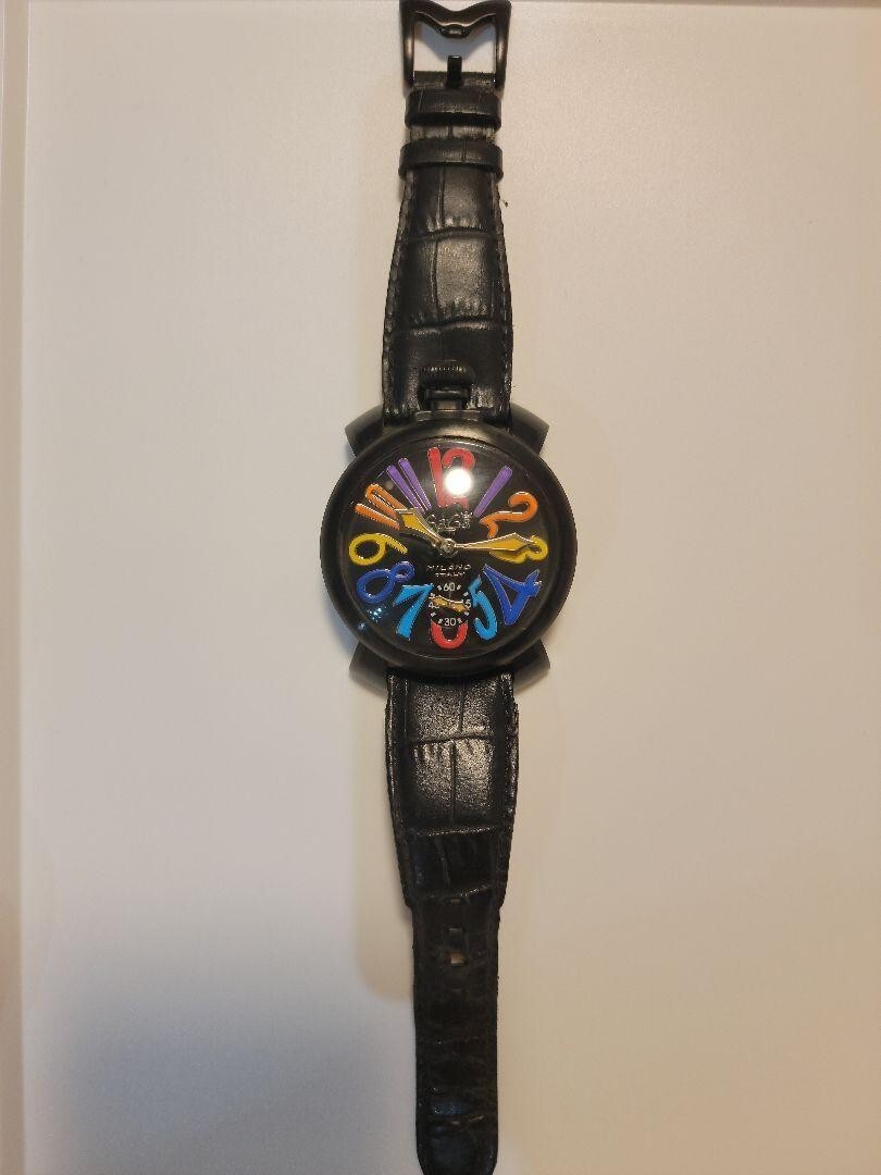 Watch GaGa Milano Manuale 48mm 21480 Men’s Black PVD Carbon Multi Meccanico