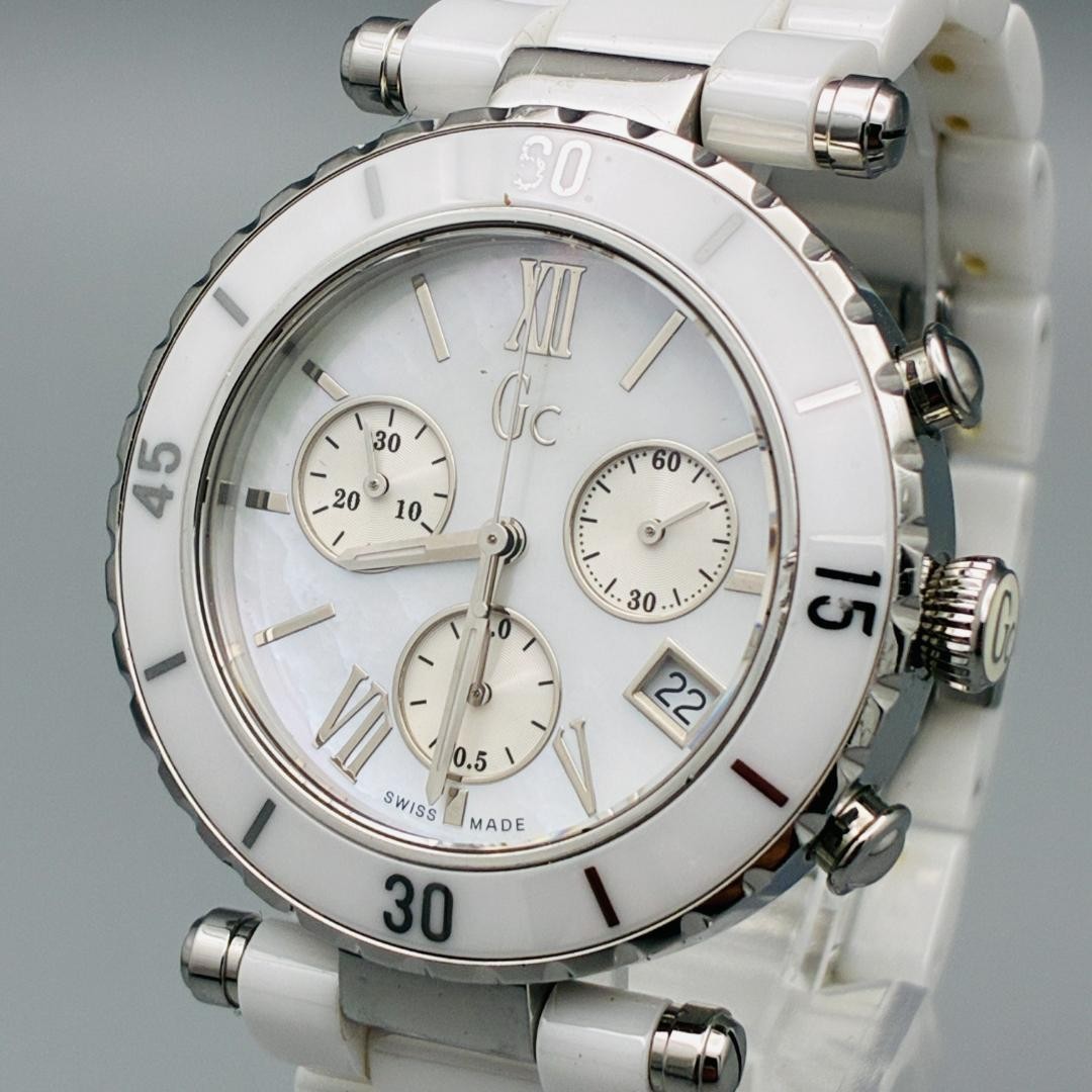 GUESS New Battery GC Running Chronograph Dial Quartz I43001M1S Wristwatch