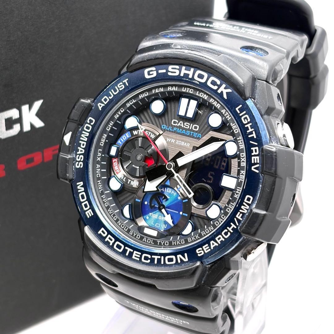 CASIO G-SHOCK GULFMASTER GN-1000B-1AJF Quartz SS Black Dial Blue Bezel