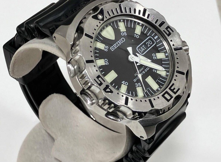 Seiko Monster SKX779 Gen 1 Automatic Diver 200m Black Dial 7S26 Watch – Vintage