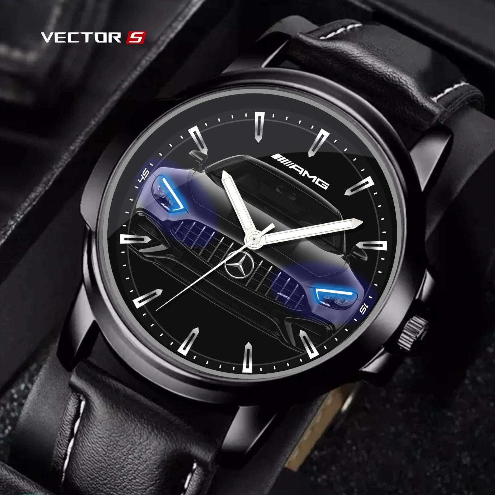 Mercedes Benz Sport AMG Front GT Muso Fan Art Quartz Wrist Watch