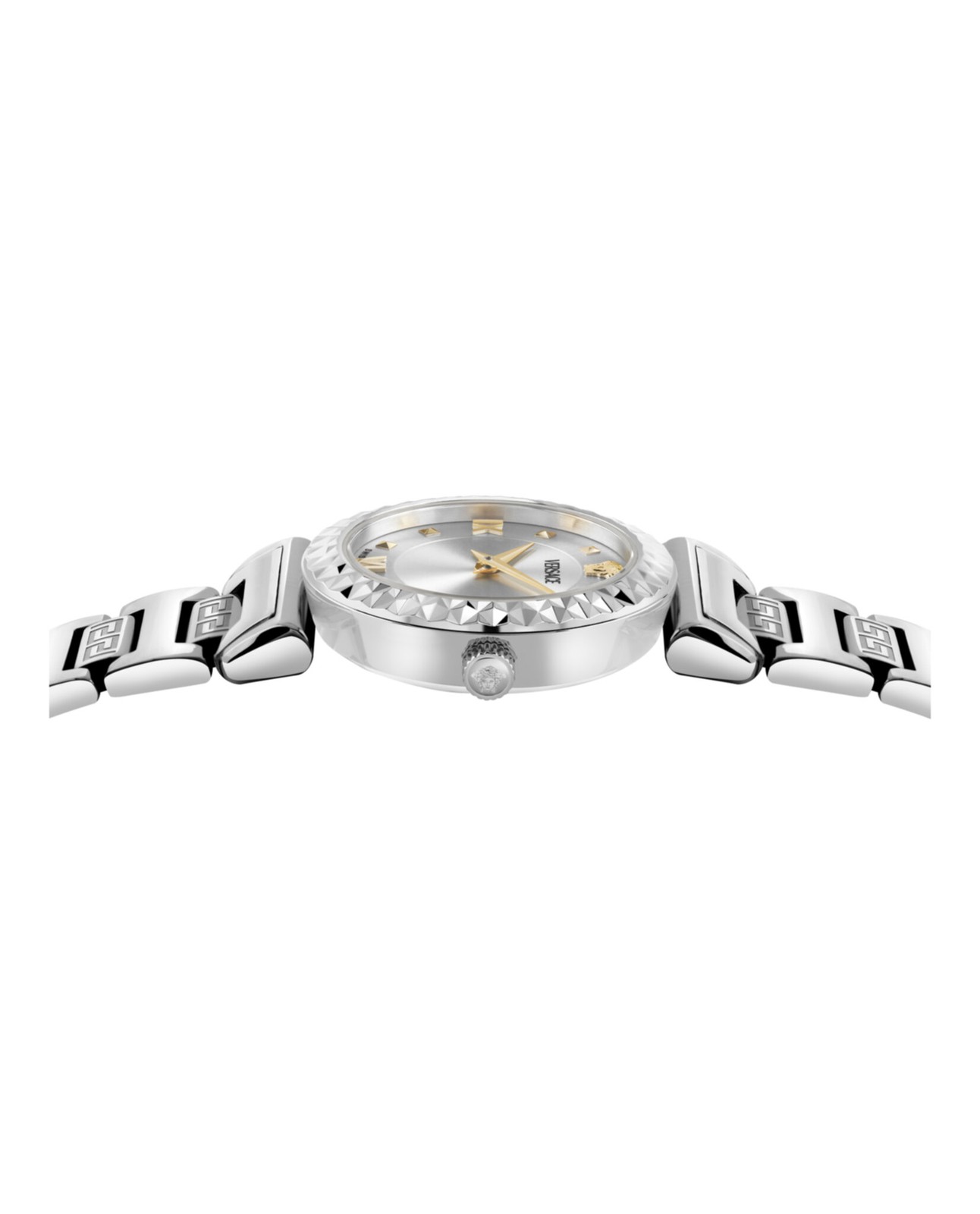 Versace Mini Vanity Women’s Watch, Swiss Made Luxury Designer Watch with Silver