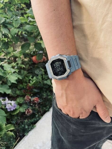 CASIO G SHOCK G SHOCK G LIDE Bluetooth equipped GBX 100 2A light blue men’s watc