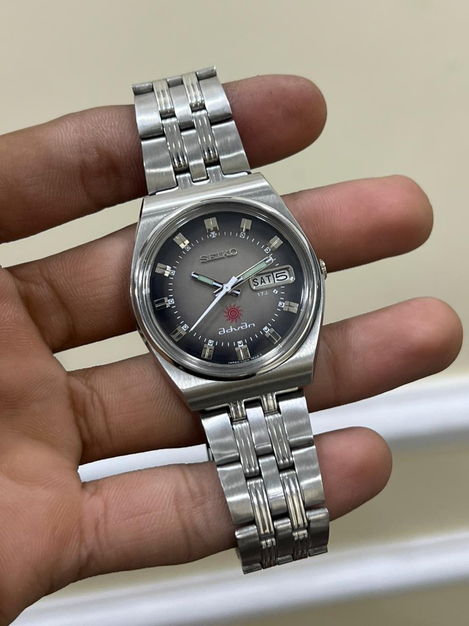 Seiko Advan Automatic Gray Dail Mens Watch Japan Made 6309