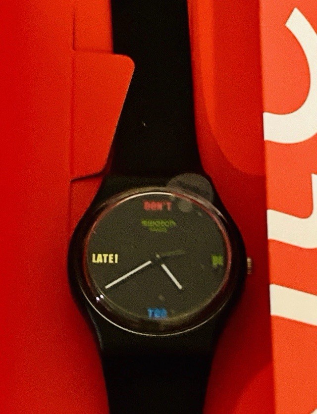 Swatch “Don’t Be Too Late 1984 Vintage RELOADED Collection 34mm RARE NEW