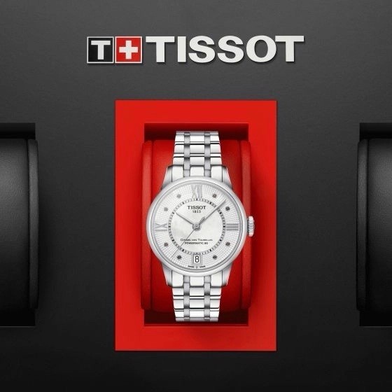 TISSOT CHEMIN DES TOURELLES POWERMATIC 80 LADY (STAINLESS STEEL, GREY) RUBIES