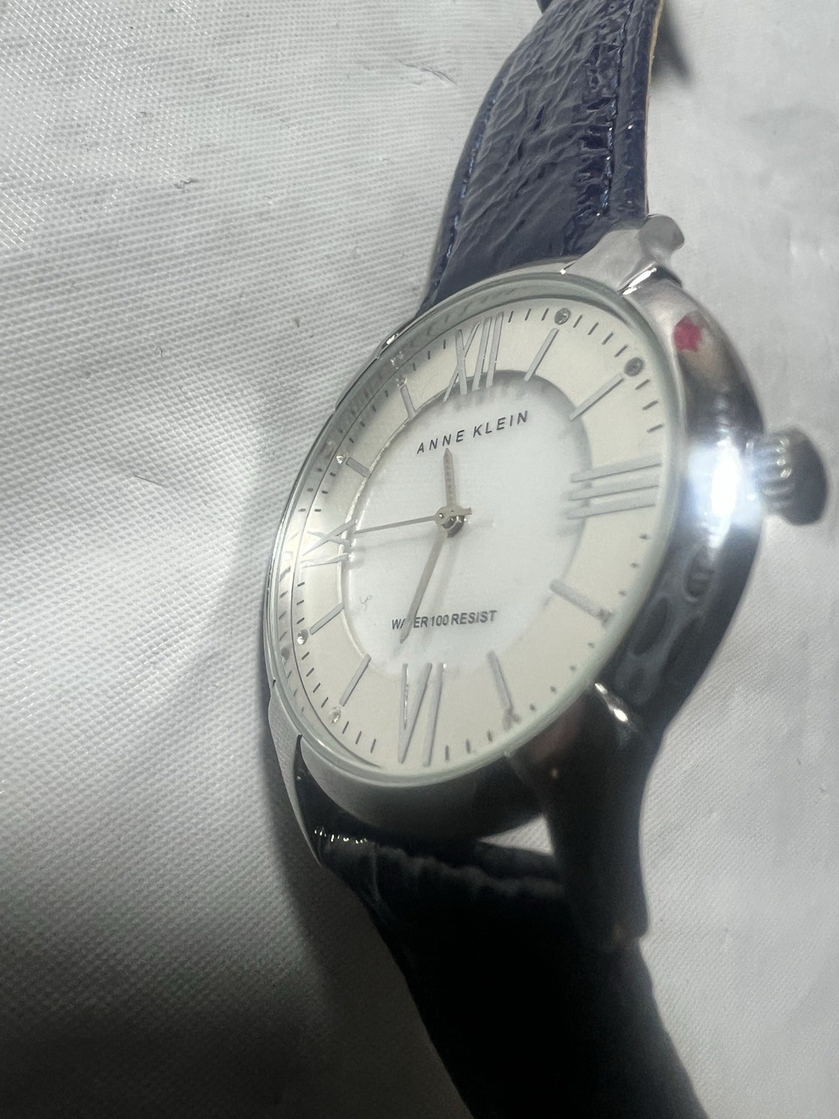 Anne Klein Ladies, mother Of Power Dial, Roman Numeral,Ak10/9925MPNV,W/Restent.
