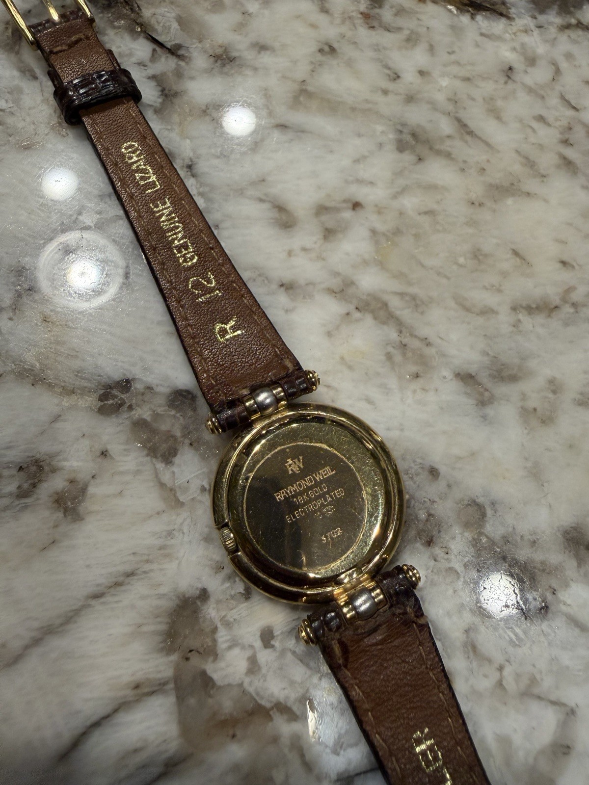 Raymond Weil Genève Women’s 2 Watch Lot Quartz Gold Plated Brown Leather