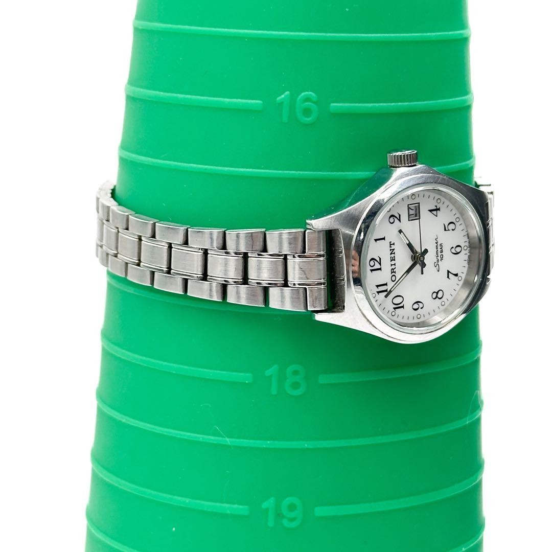 ORIENT Swimmer Ladies Quartz Watch White Dial Silver Wrist 17cm/6.7in