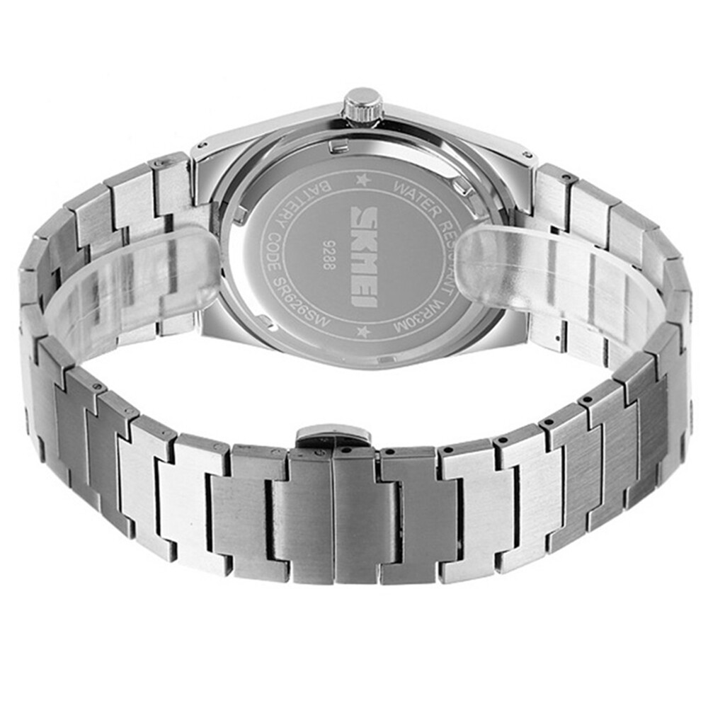 SKMEI Men’s Full Steel Week Date Business Sport Wristwatch (Males Watch)