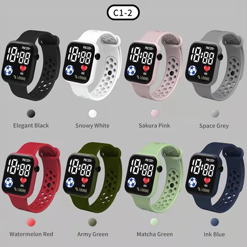 2026 LED Digital Watch For Kids Boys Sports Waterproof Watches Girls Silicone