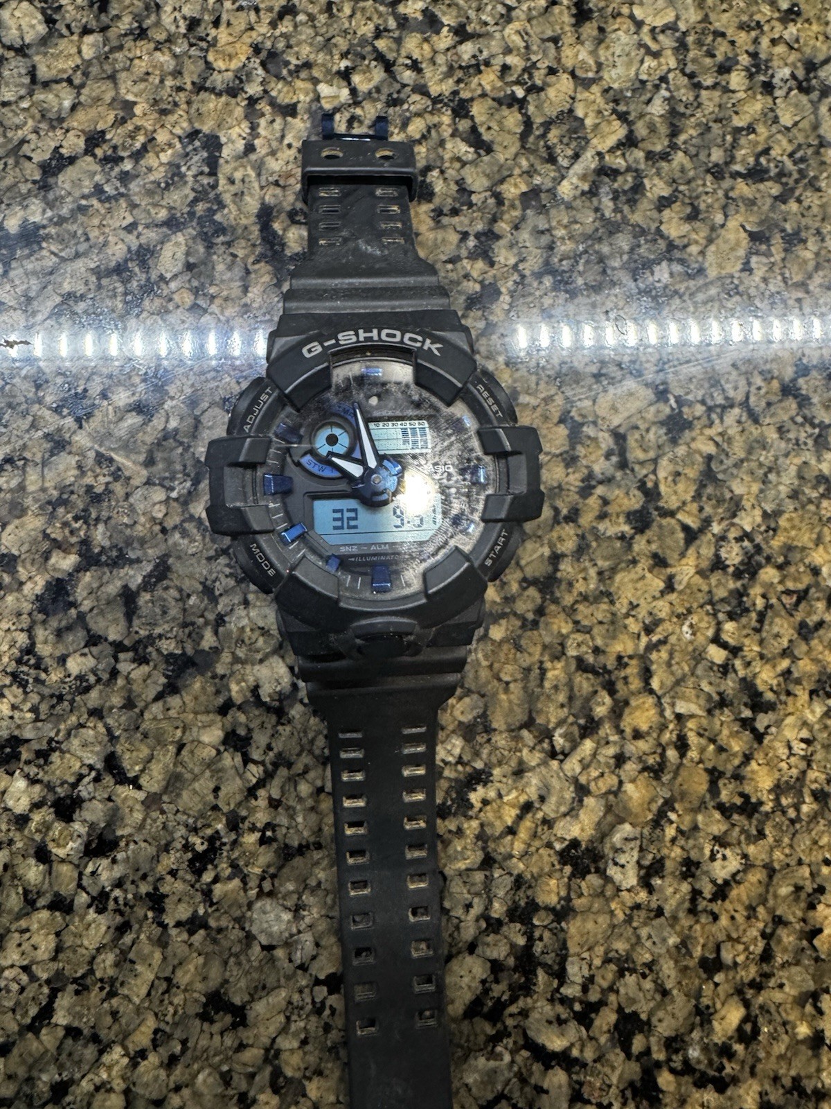 Casio G-SHOCK GA-710B 5522 20 Bar Black Watch Shock Resist