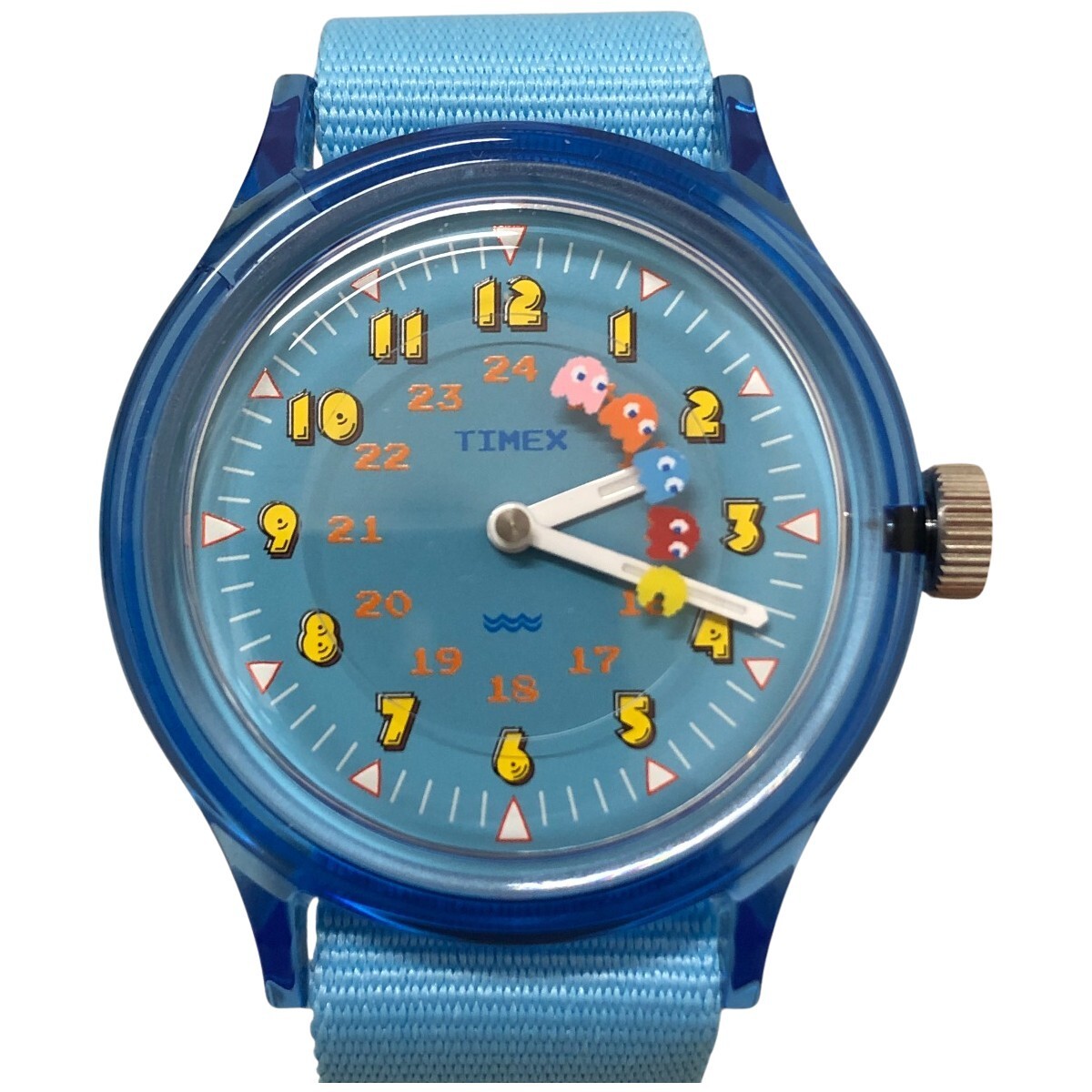 Timex Pac-Man Collaboration Camper Quartz Watch Blue Used