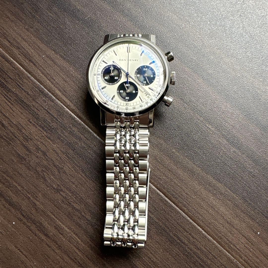 Dan Henry Limited Edition Panda Dial Chronograph Watch Serial Number Box Extras