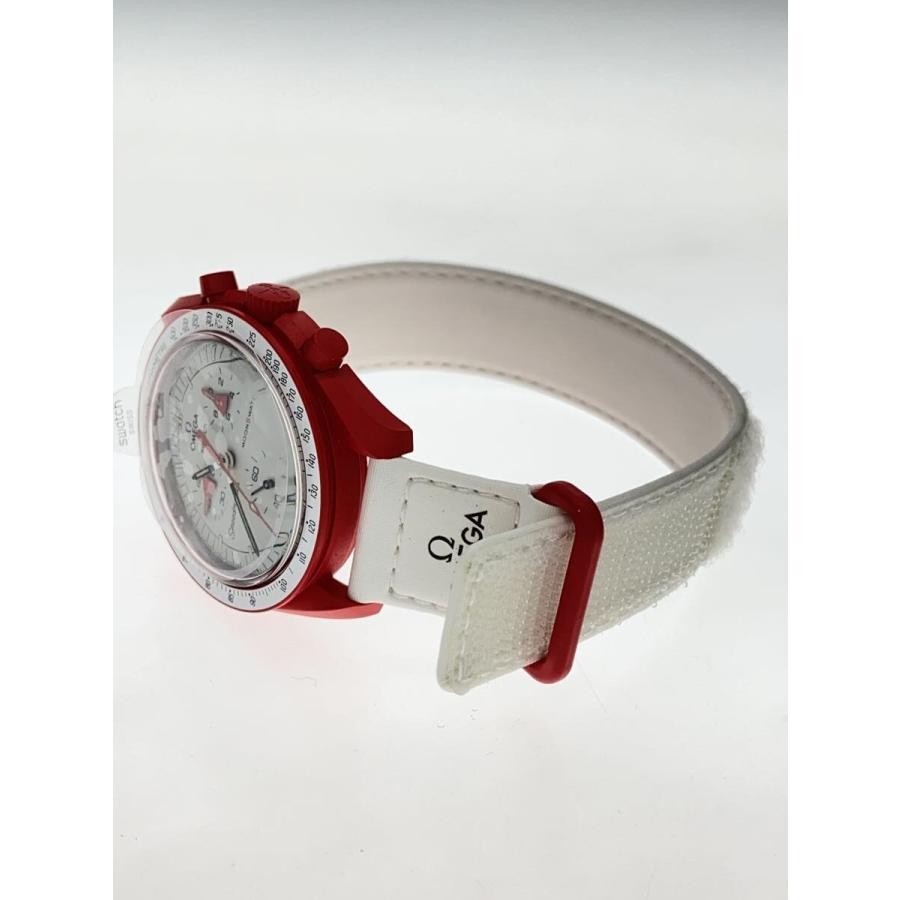 SWATCH Watch Leather White SO33R100 Authentic Men H:1.85” W:1.69” 8914