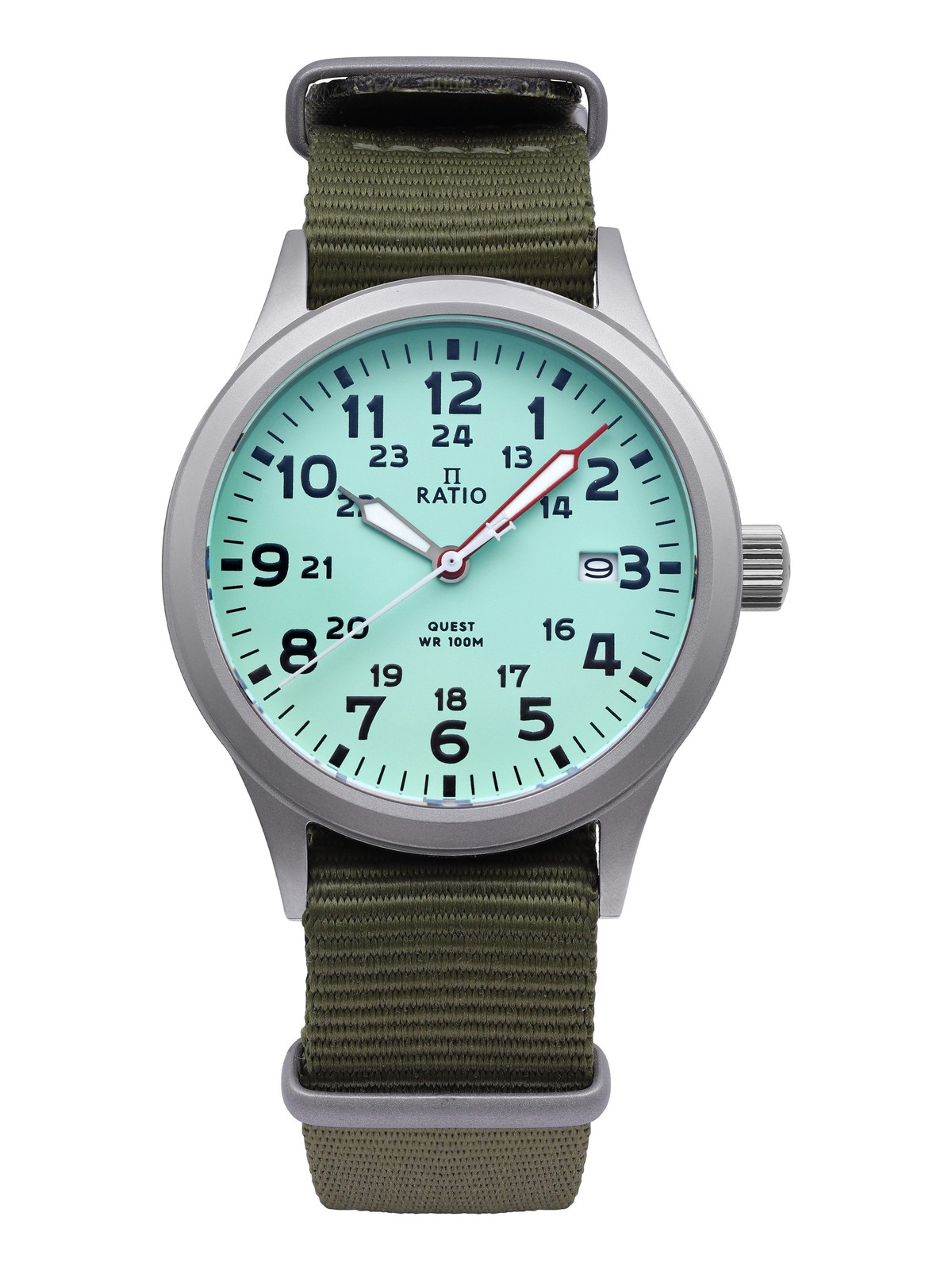 Ratio Quest Series Green Dial Quartz Casual Strap 100M Men’s Watch RTQ015