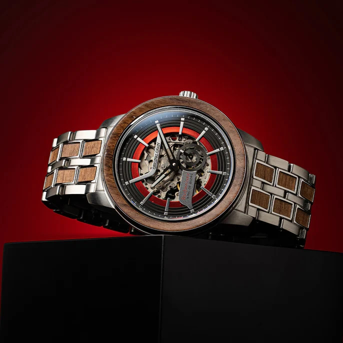 Original Grain Budweiser King of Beers Barrel Auto 44mm MSRP $459 🔥New🔥