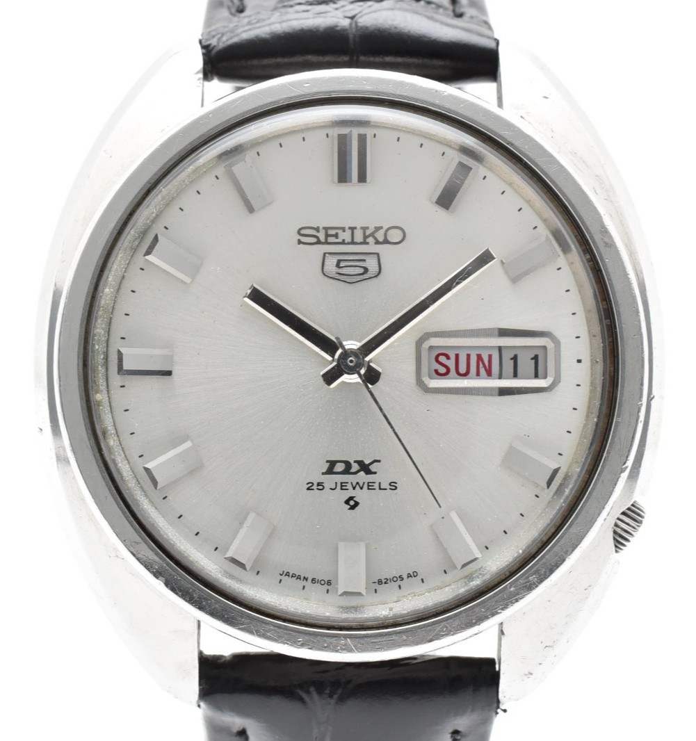 ▶️SEIKO 5 DX 6106-8131 Vintage Automatic Silver Dial Men’s Watch JAPAN Made