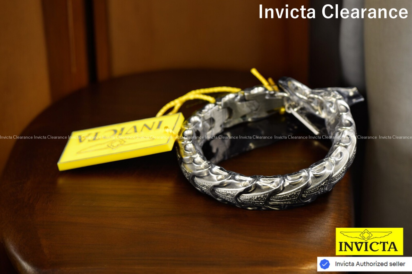 Invicta Men’s Elements Silver Tone Stainless Steel Bracelet 39625