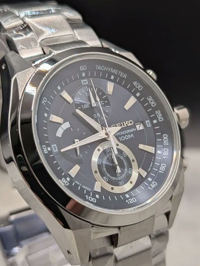 SEIKO Criteria 4T57-00C0 Navy Chronograph Watch