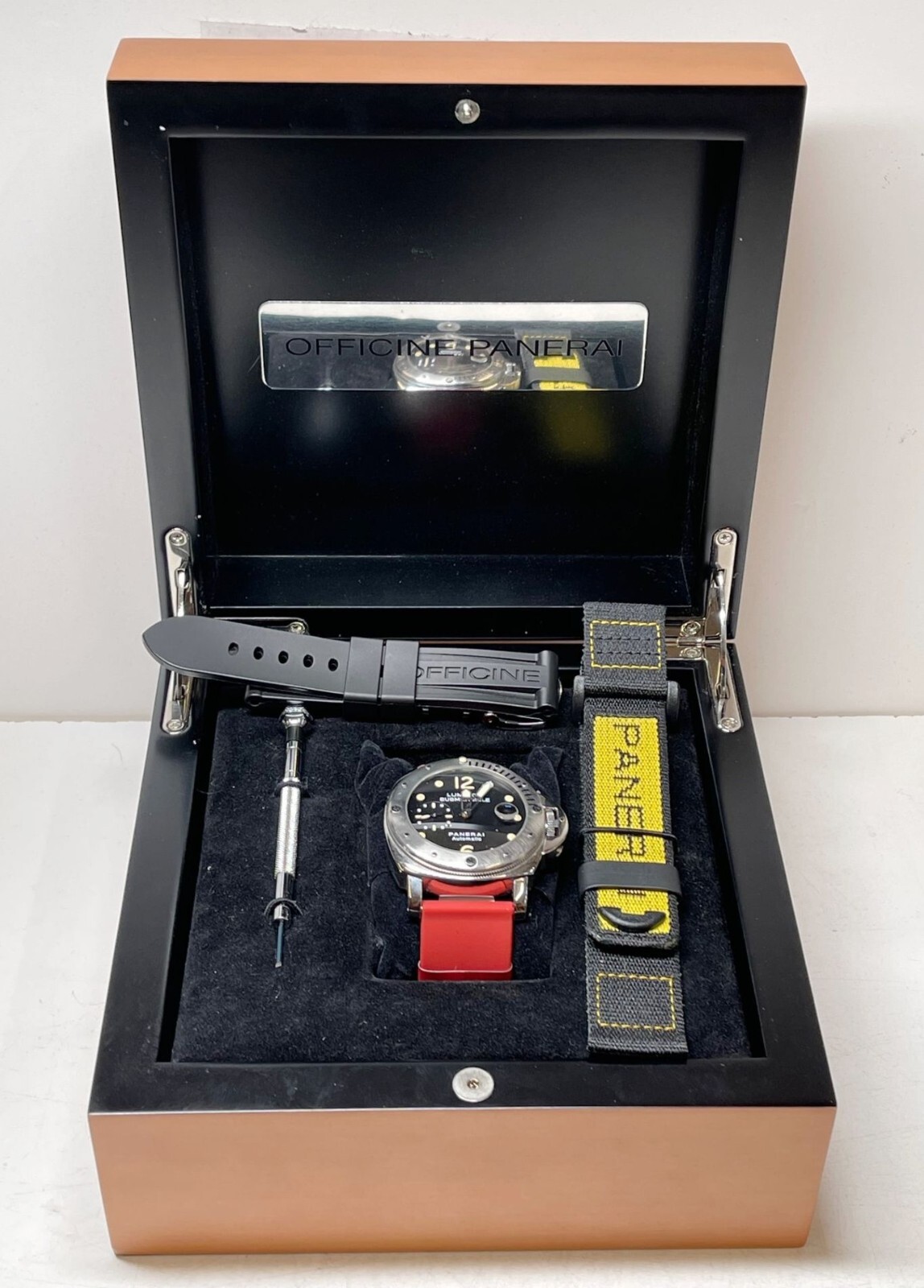 2003 Panerai Luminor Submersible PAM00024 Steel Tritium Dial 44mm Box & Paper