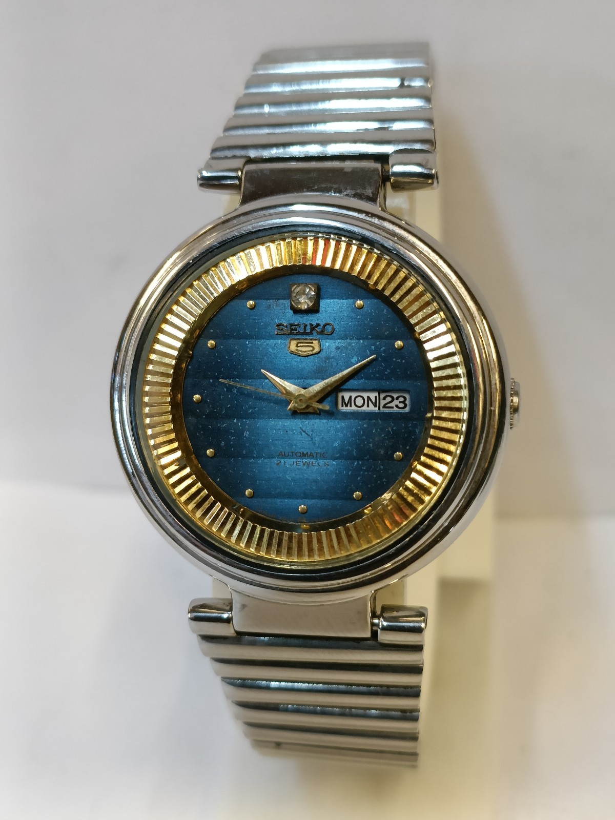 VINTAGE SEIKO 5 AUTOMATIC BLUE DIAL 2919-0260 JAPAN UNISEX ADULT WORKING