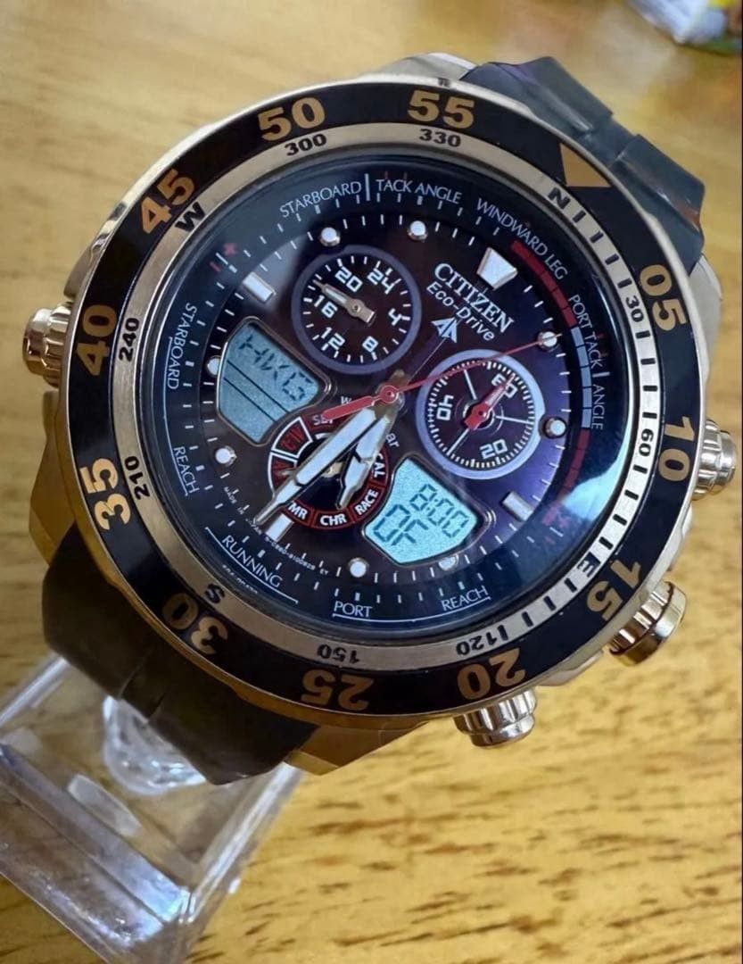 Citizen Pro-master Eco-Drive World Time Yachting Mens Wrist 22cm/8.7in