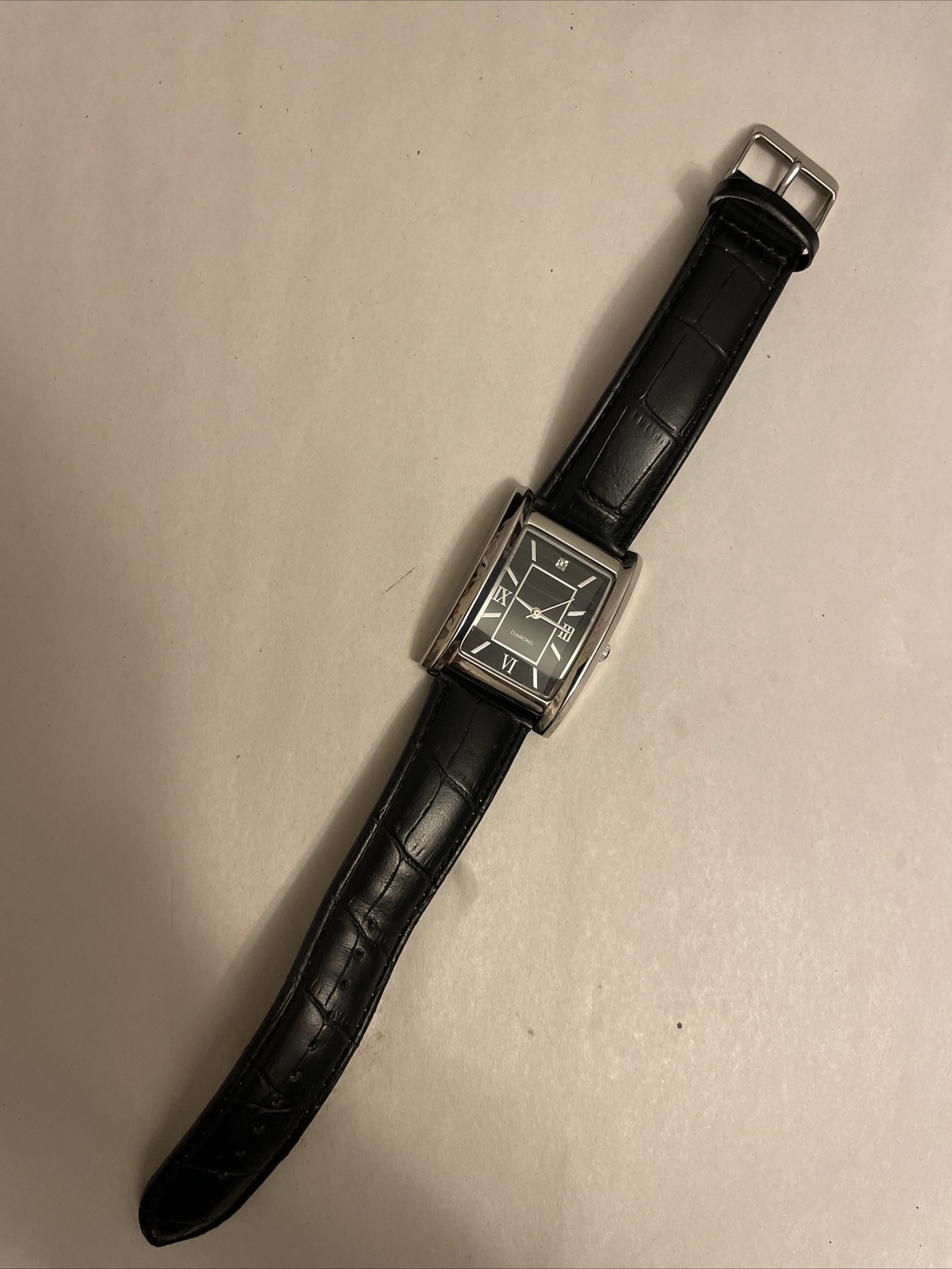 FMD KHH301 Watch Diamond new battery Japan Movement Black & Silver Black Band