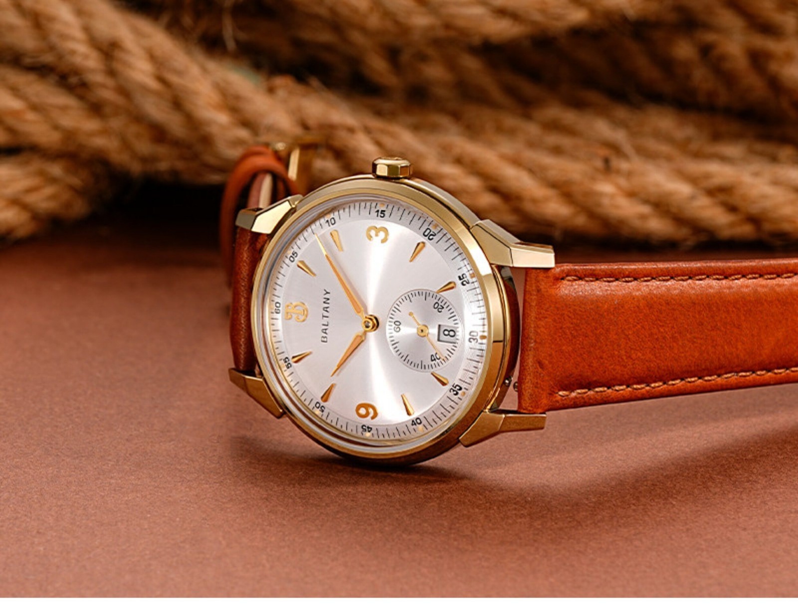 Baltany Men Automatic Watch 36mm Mechanical Wristwatch Sapphire Mirror ST2130
