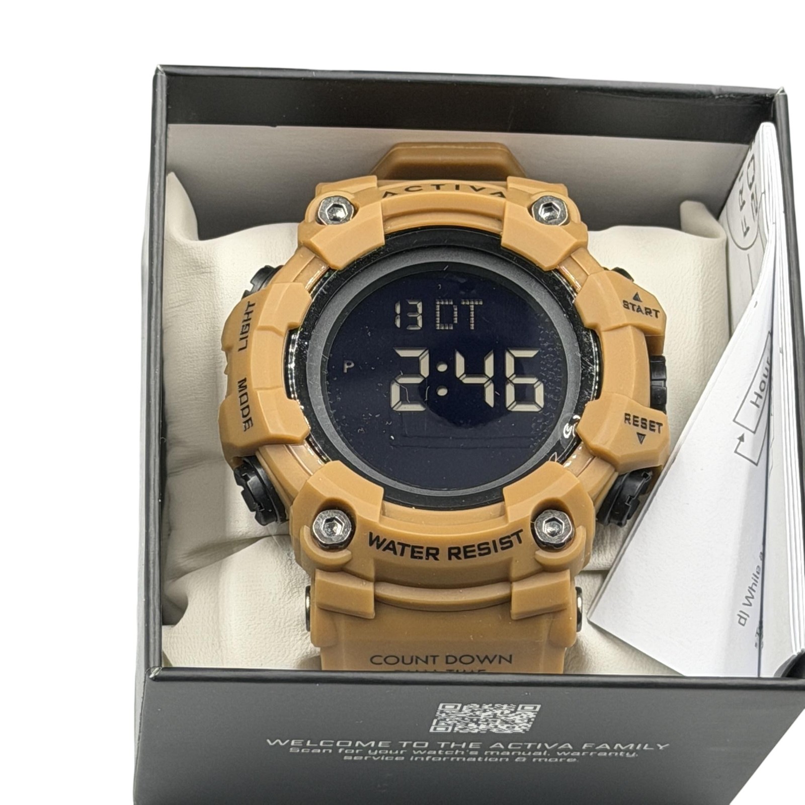 Activa Kadron x Invicta Khaki ACW1968-010 53mm New Mens Digital Wristwatch