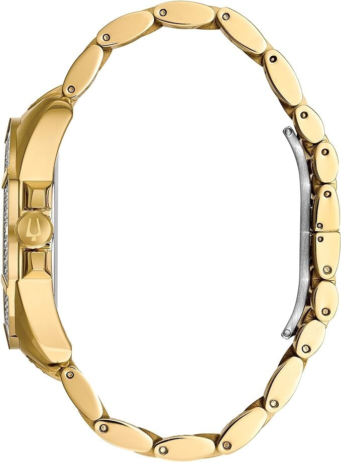 Bulova 98C128 Octava 318 Crystals Blue Dial Stainless Gold Tone Men’s Watch $695