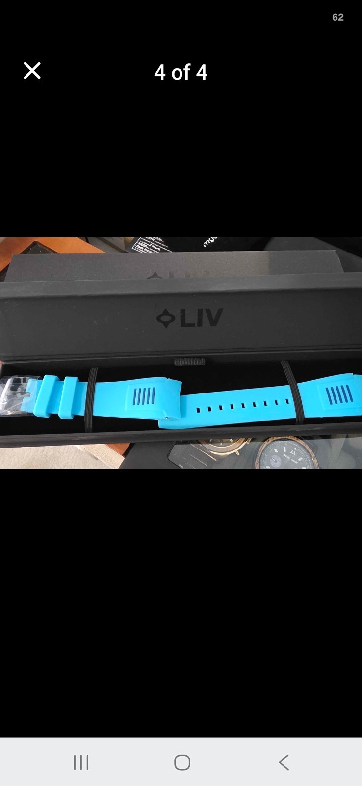 LIV Men’s Chronograph Quartz Watch Blue Dial Black Case 100m Box/Papers