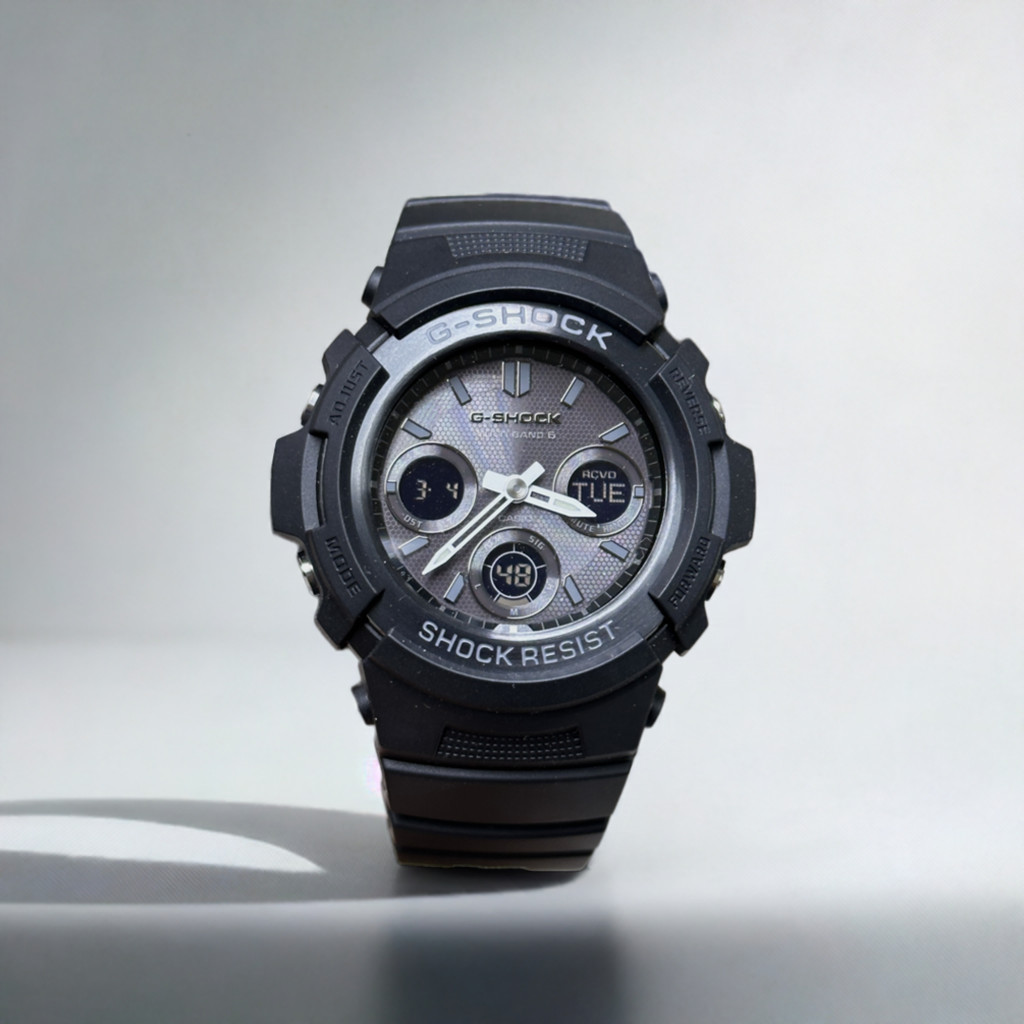 Casio AWGM100B-1A G-Shock Tough Solar Power Ana/Digi Black Resin Men Watch NEW