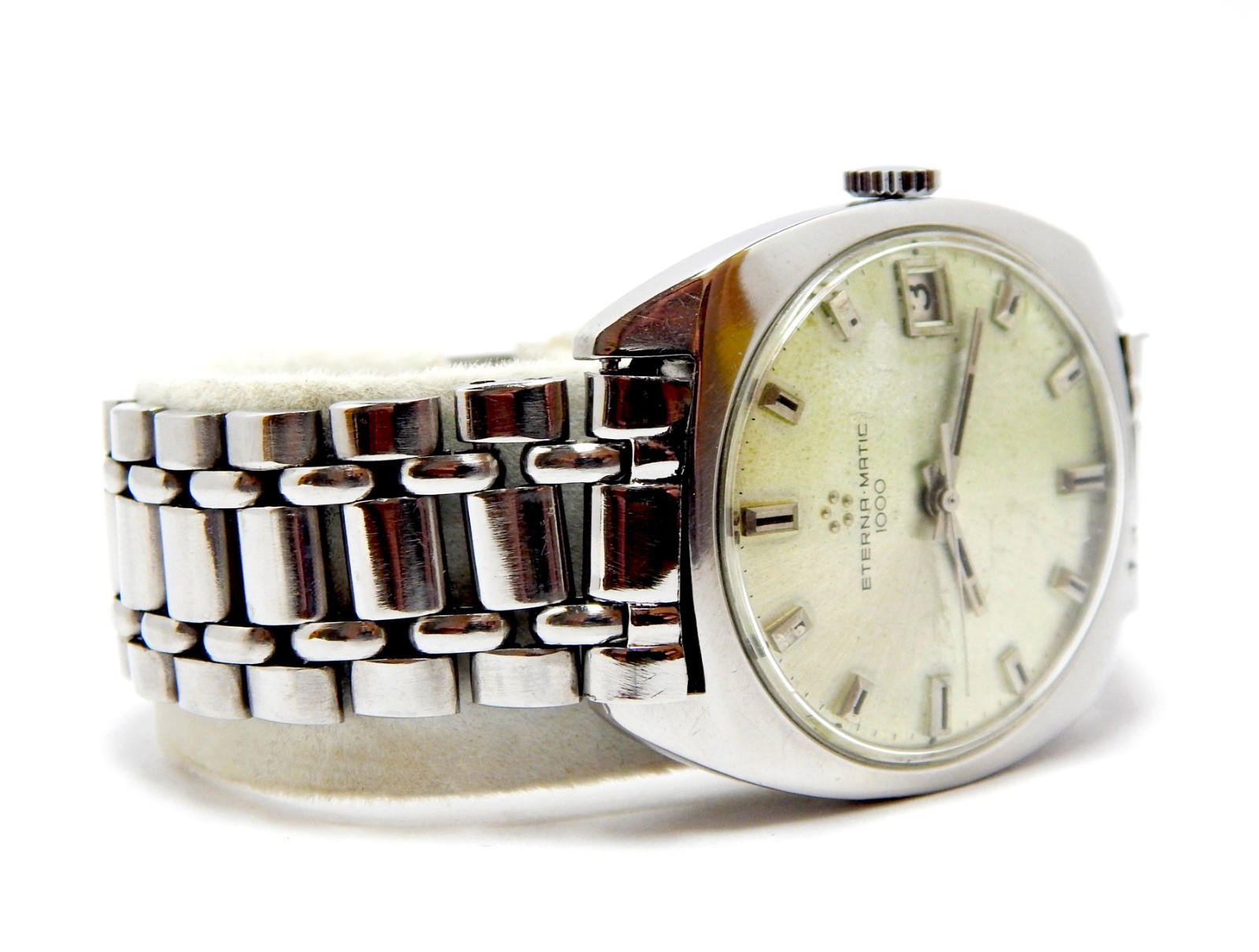 Watch ETERNA-MATIC 1000 Automatic Brevete Ref. 110T Steel 35mm 1970c Men Working
