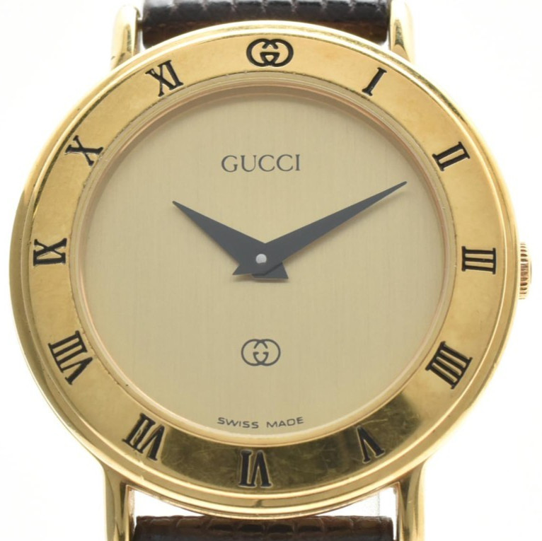 [EXC+5] GUCCI 3000L Quartz Gold Dial Women’s 26mm Vintage Watch JAPAN