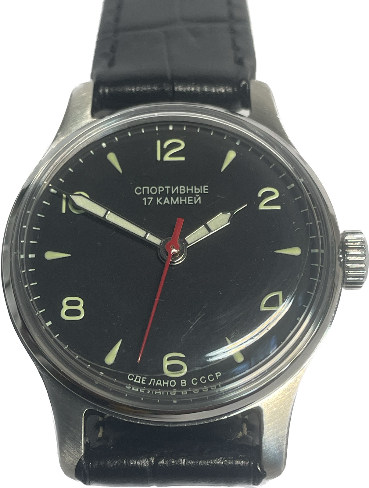 Pobeda Sportivnye stop second17 jewel Mechanical Mens Soviet Vintage USSR 1MCHZ