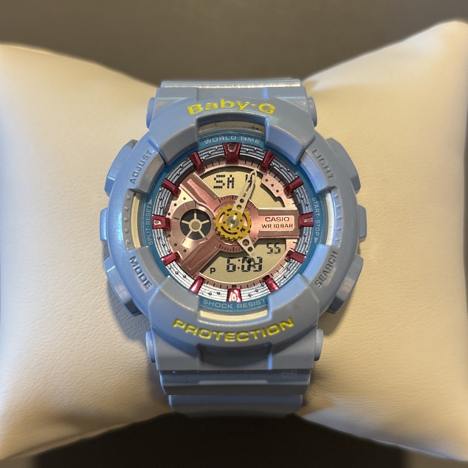 Casio Baby-G Shock Analog Digital Watch BA-110CA Baby Blue Pink WR 100m – Works!