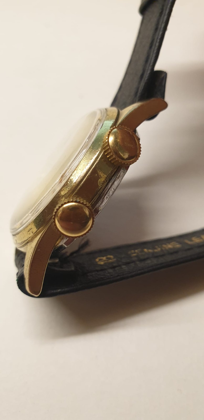 Rare mechanical Gents Gold-Plated Swiss Emperor ALARM Wristwatch Memovox style