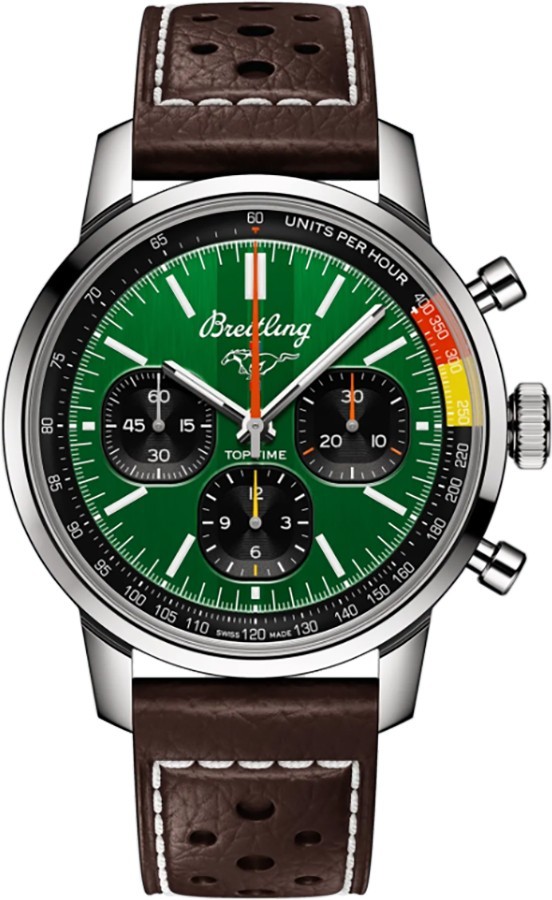 Breitling Top Time AB0176 Ford Mustang Stainless Steel Green 41mm Men’s Watch