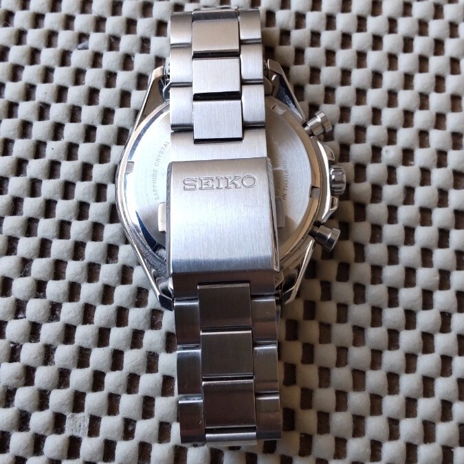 SEIKO SELECTION SBPY165 White Panda Solar Chronograph Men’s Watch Used