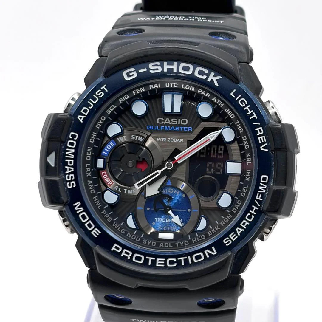 CASIO G-SHOCK GULFMASTER GN-1000B-1AJF Quartz SS Black Dial Blue Bezel