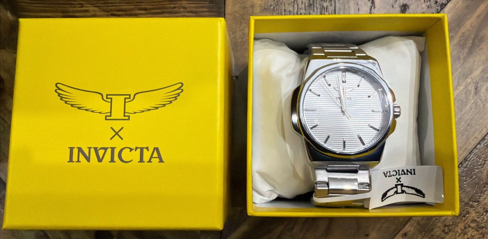 NWT Invicta Specialty I Silver Men’s Model 69969 Stainless Steel, Quartz
