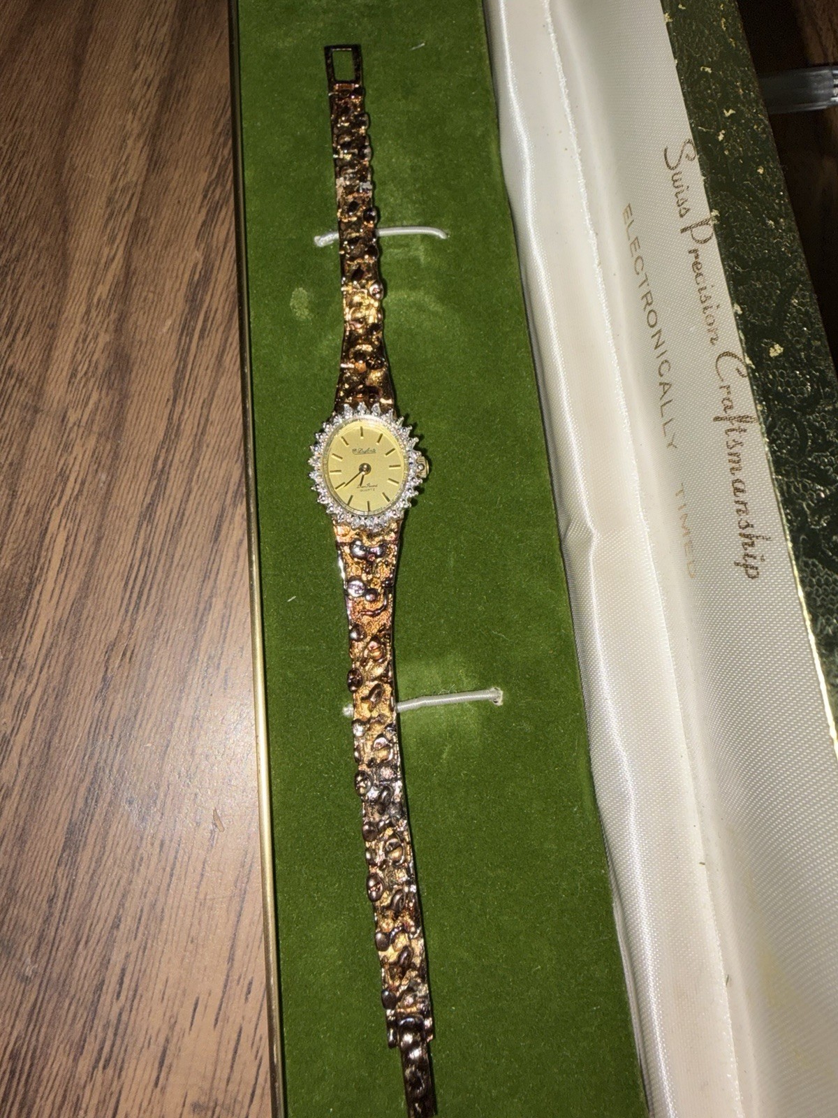 Dufonte Lucien Piccard Gold Tone Nugget Wristwatch – Untested