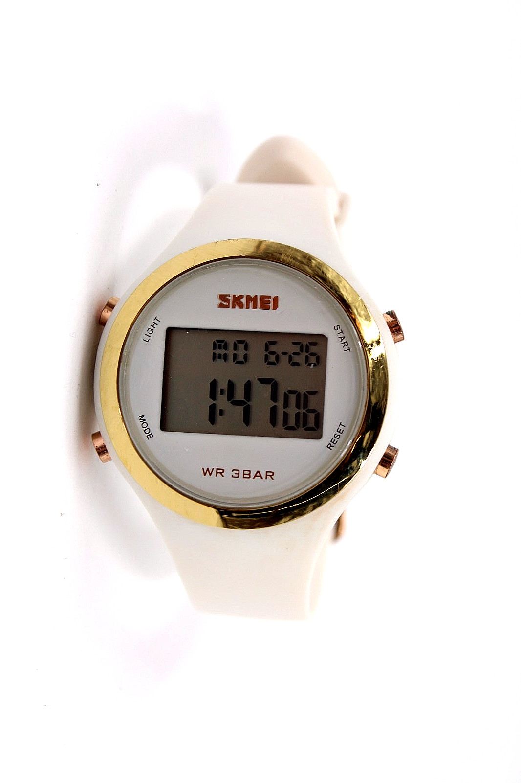 SKMEI Women’s White / Gold Wrist Watch working wr 3 bar 1720 digital