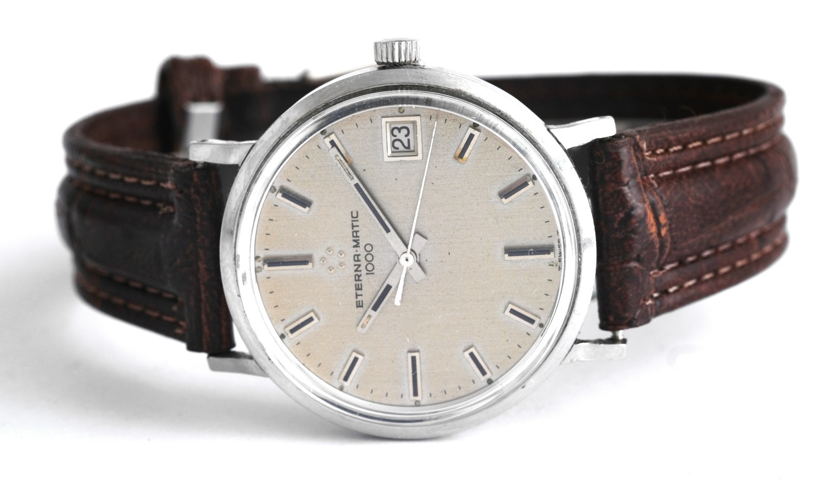 Vintage Eterna-Matic 1000 automatic watch in steel; in working order; screw-down