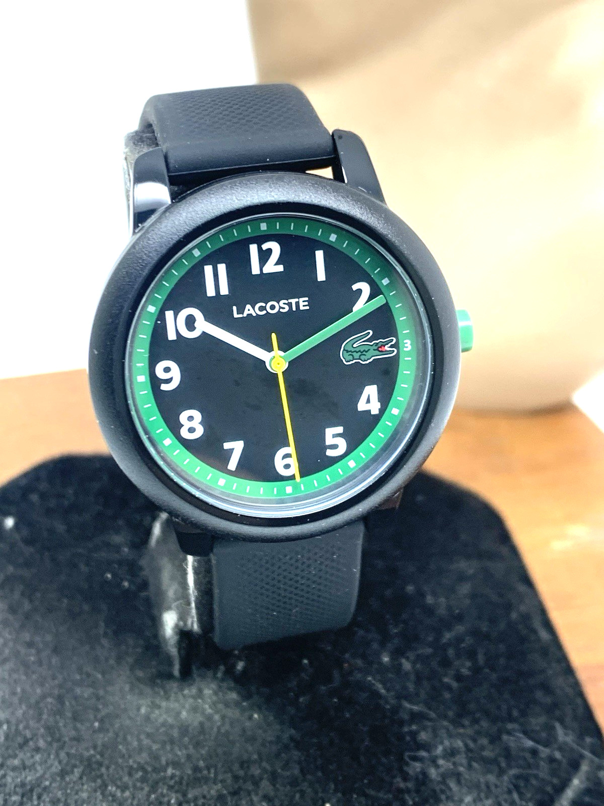 Lacoste Women’s Watch 2030042 Quartz Black Dial Textured Rubber Band 12.12 33mm