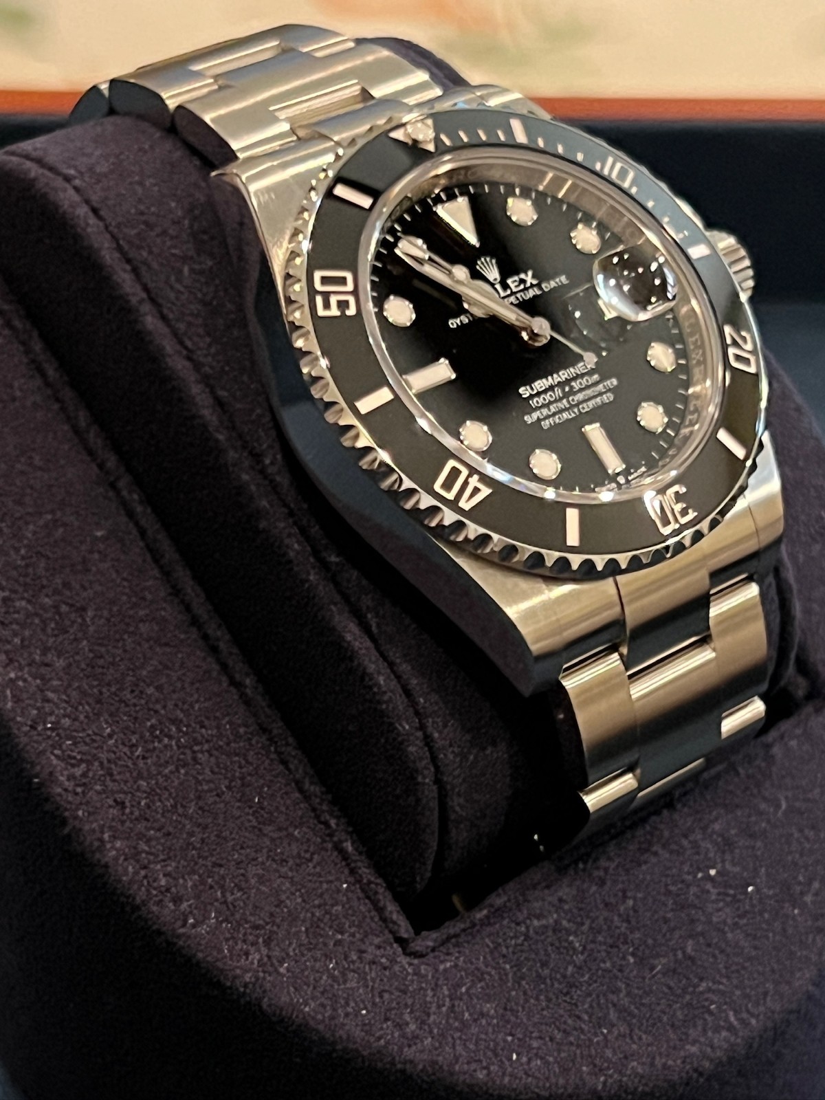 Rolex Submariner 126610LN Silver Oyster Bracelet with Black Bezel