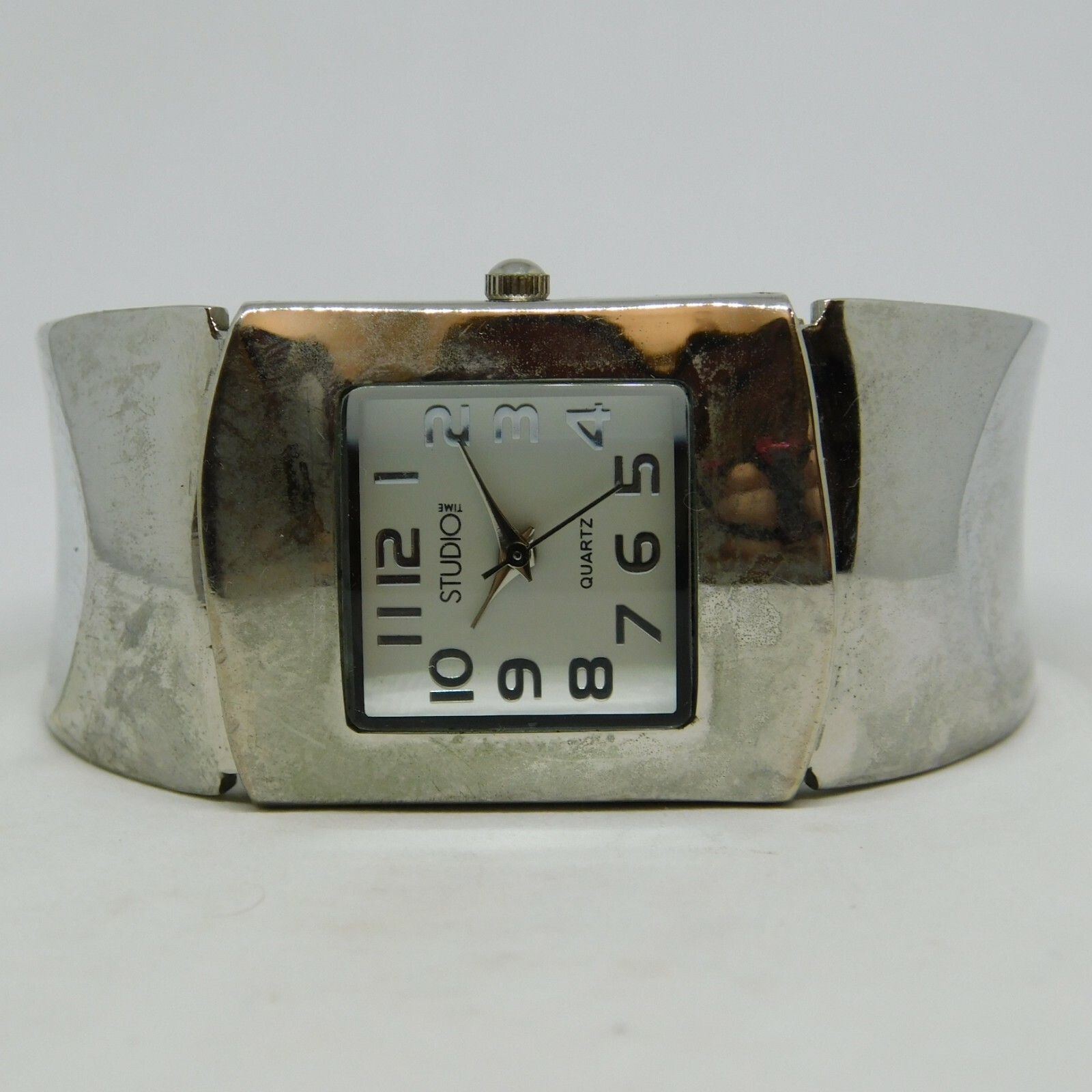 Studio Time STD906T Silver Tone Quartz Analog Ladies Watch Sz. 6″
