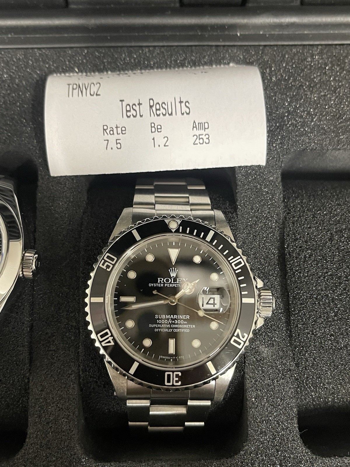 Rolex Submariner 16610 Silver Oyster Bracelet with Black Bezel